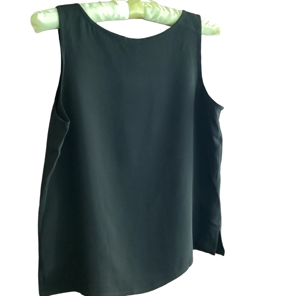 🌺 Eileen Fisher Black Tank Top Size MP - Picture 5 of 6